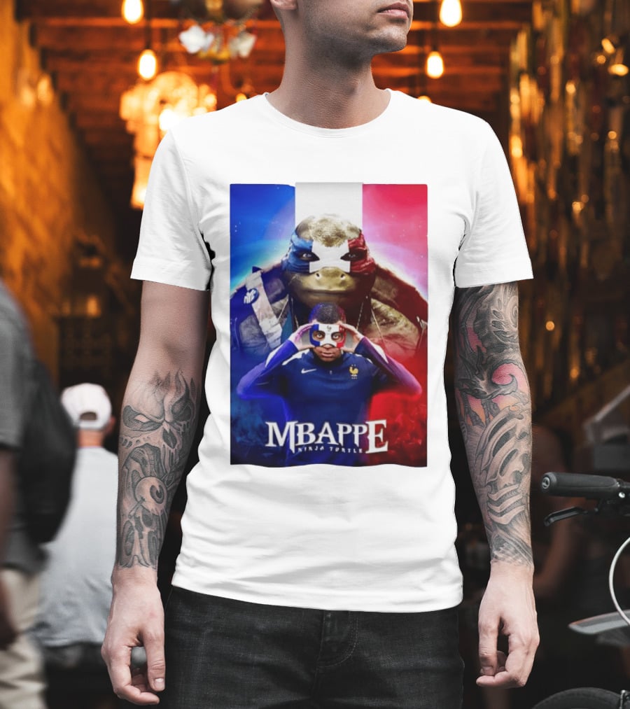 Mbappe France National Football Ninja Turtle T-Shirt