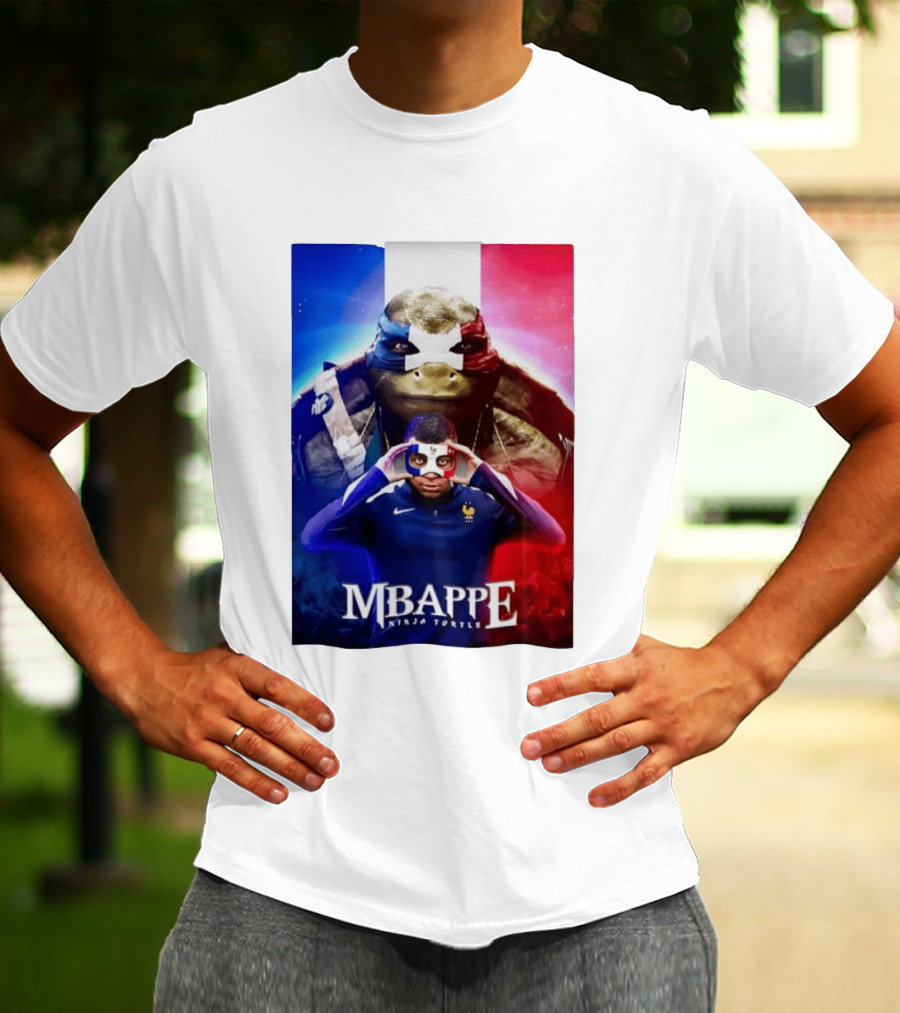 Mbappe France National Football Ninja Turtle T-Shirt