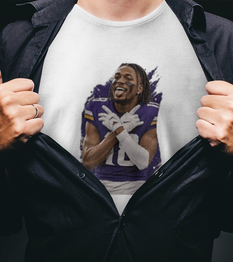 Minnesota Vikings Justin Jefferson Number 18 Football Player T-Shirt