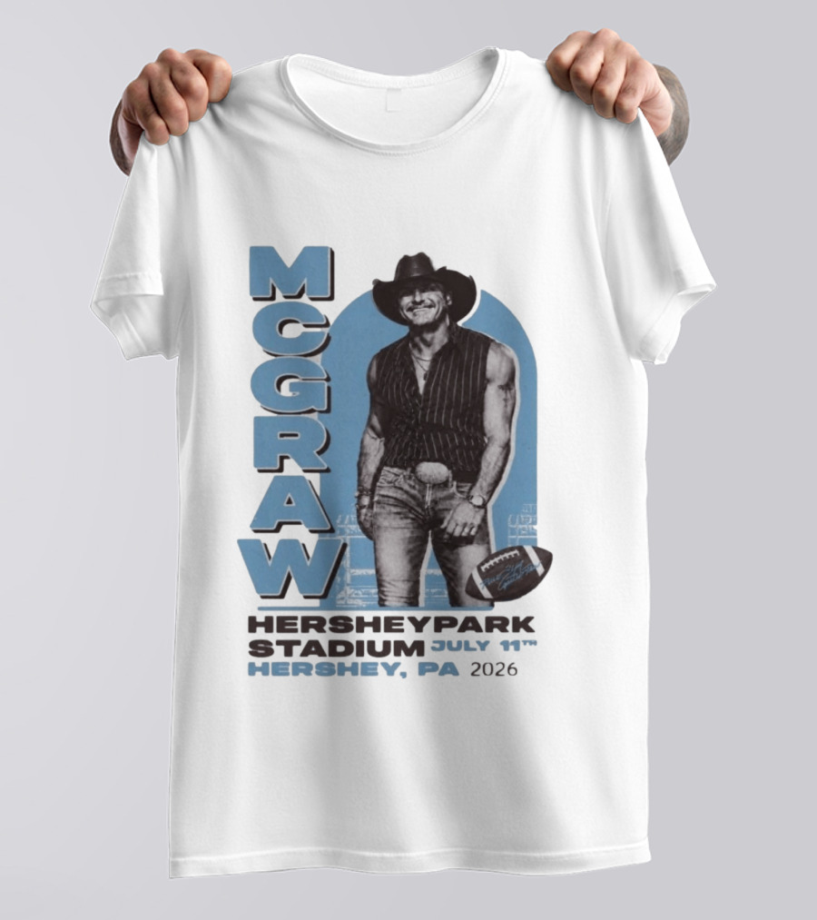 MCGRAW Hersheypark Stadium July 11th Hershey PA 2026 Football T-Shirt