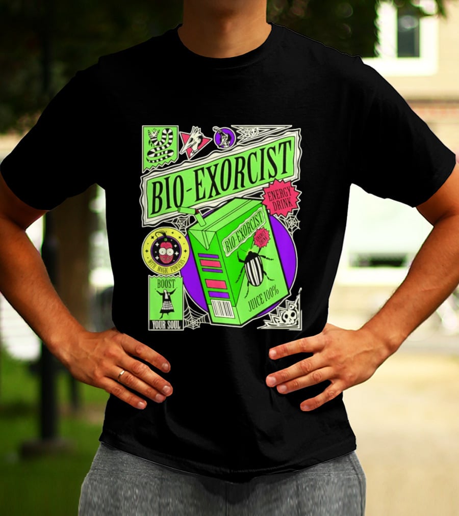 Bio Exorcist Energy Drink Juice 100% Boost Your Soul With Magic Powders T-Shirt
