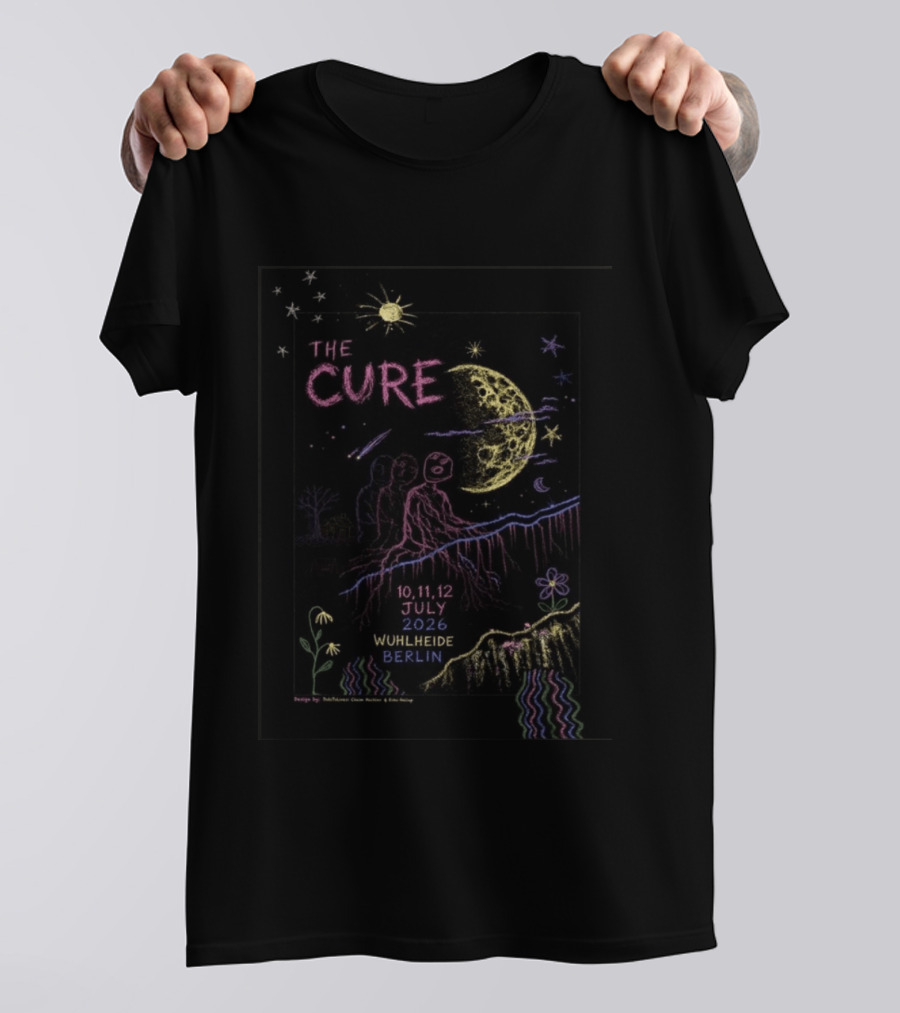The Cure Berlin July 10 11 12 2026 Wuhlheide Event Moon And Stars T-Shirt