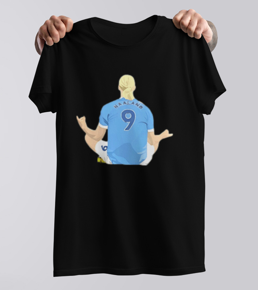Norway Erling Haaland 9 Meditating Iconic Soccer Moment T-Shirt