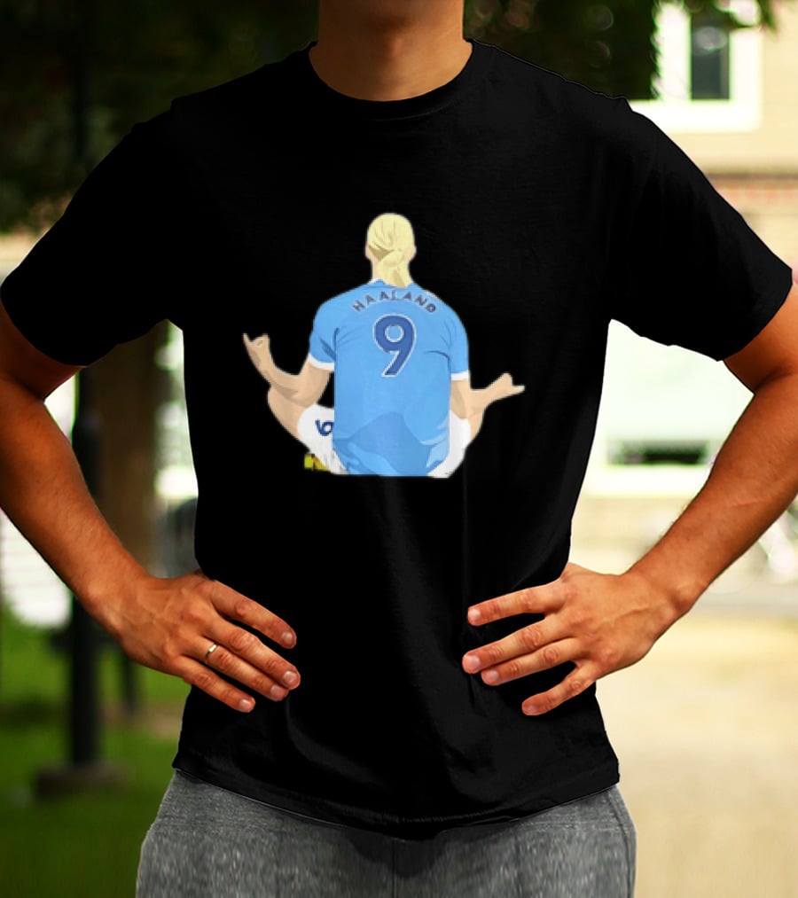 Norway Erling Haaland 9 Meditating Iconic Soccer Moment T-Shirt