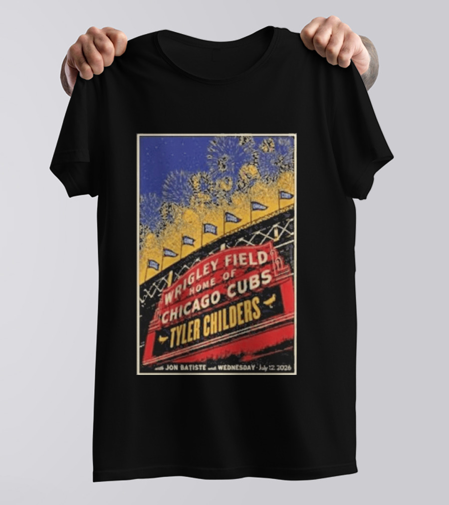 Tyler Childers Wrigley Field Home Of Chicago Cubs Event July 12 2026 T-Shirt