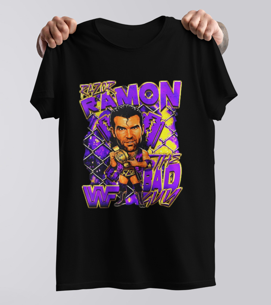 Razor Ramon WWF The Bad Guy Wrestling Champion 90s T-Shirt