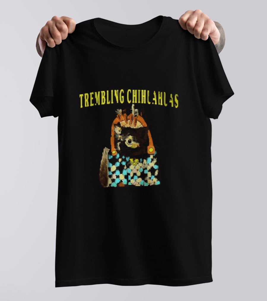 We Are All Trembling Chihuahuas In God's Designer Handbag Colorful Pattern Chihuahua Bag T-Shirt