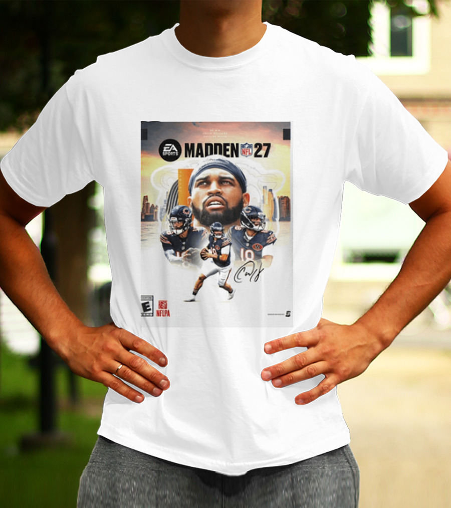 EA Sports Madden NFL 27 Caleb Williams No 18 Chicago Bears T-Shirt