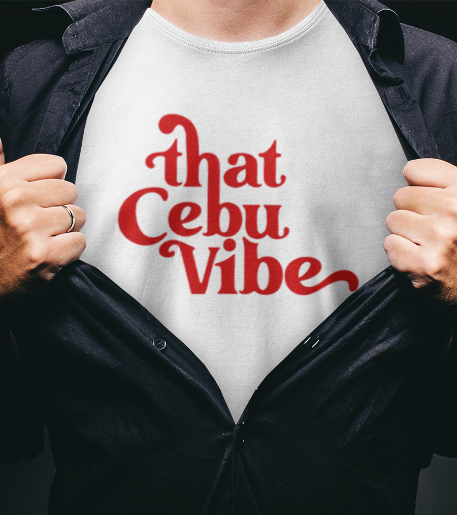 That Cebu Vibe Red Text Trend T-Shirt