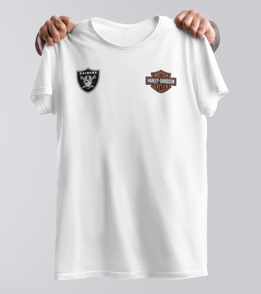 Las Vegas Raiders Harley Davidson Ride Loud Sundays Roll Built For Game Day T-Shirt