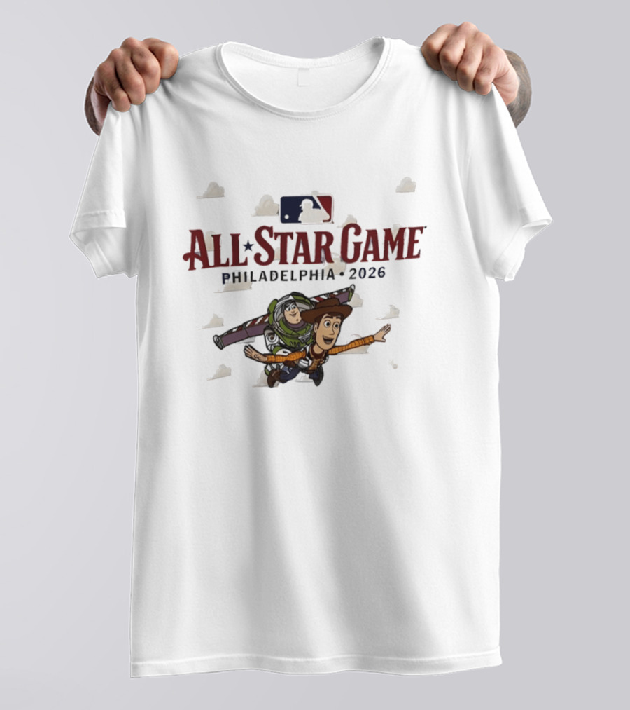 Toy Story Buzz Lightyear Woody All Star Game Philadelphia 2026 T-Shirt