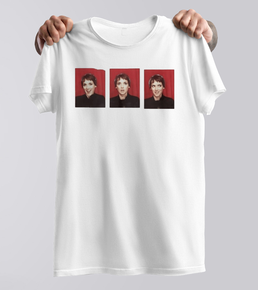 Winona Ryder 90s Photo Booth Strip Nostalgia Actress Vintage Aesthetic T-Shirt