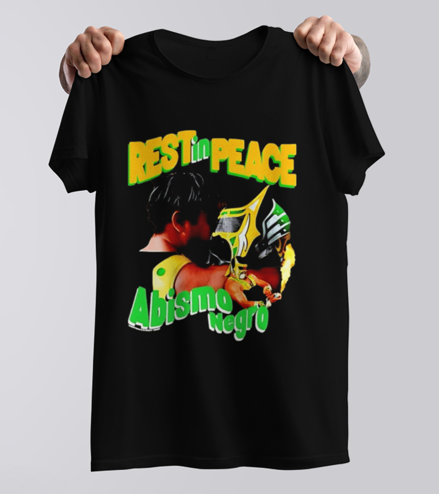 REST In PEACE Abismo Negro Lucha Libre AAA Professional Wrestling T-Shirt