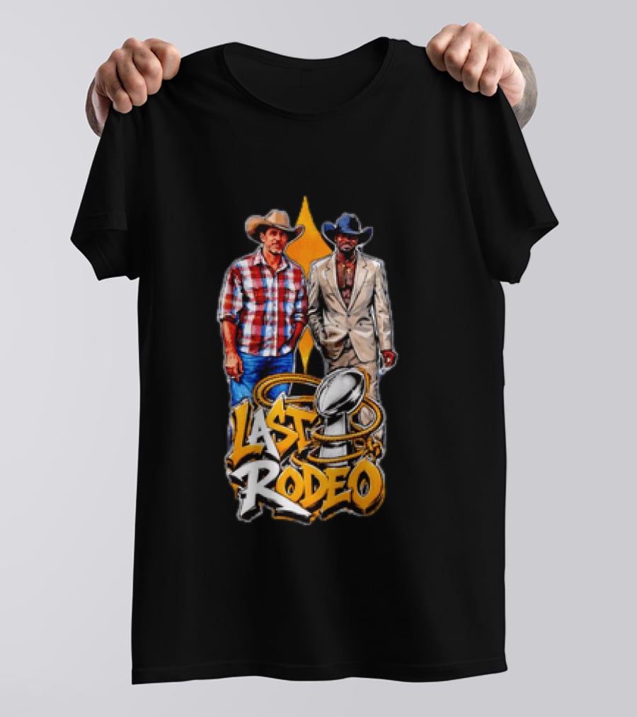 Ben Roethlisberger Hines Ward Last Rodeo Pittsburgh Steelers Iconic Farewell Cowboys NFL Champions T-Shirt