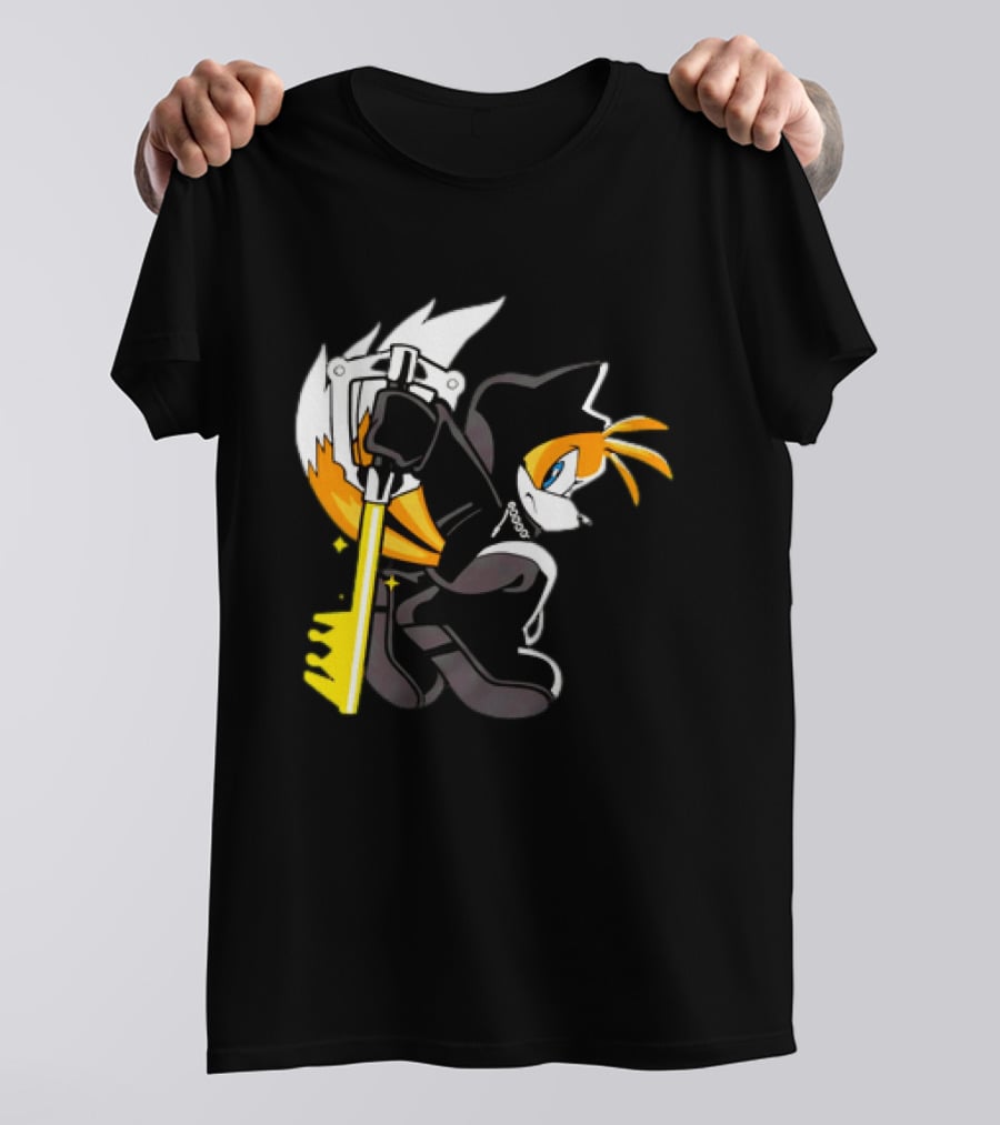 GoblinTengu Yellow Black Hooded Cat Keyblade Warrior T-Shirt