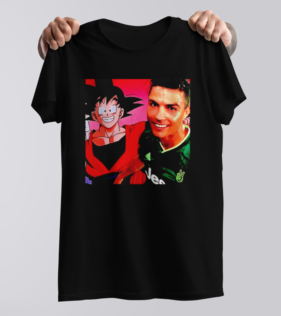 Goku Dragon Ball X Cristiano Ronaldo Juventus Collaboration T-Shirt