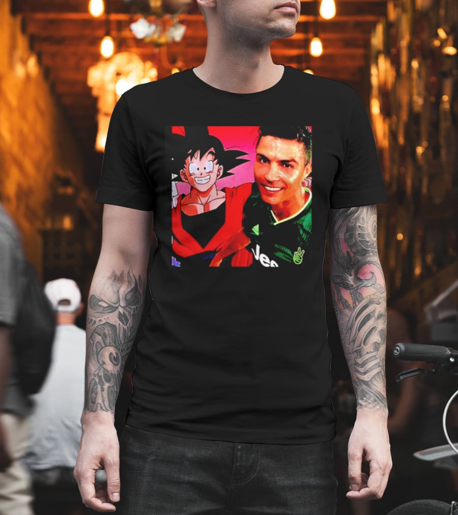 Goku Dragon Ball X Cristiano Ronaldo Juventus Collaboration T-Shirt