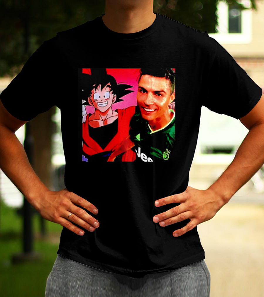 Goku Dragon Ball X Cristiano Ronaldo Juventus Collaboration T-Shirt