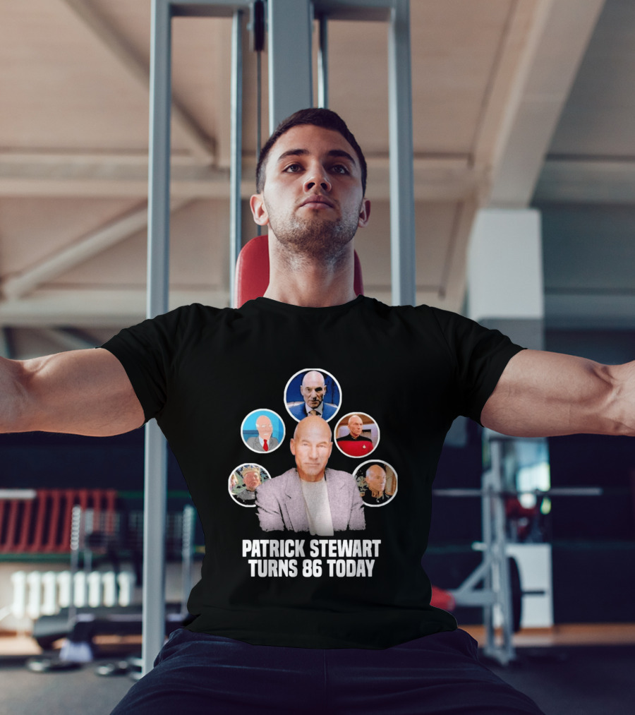 Patrick Stewart Turns 86 Today Iconic Roles Celebration Image T-Shirt