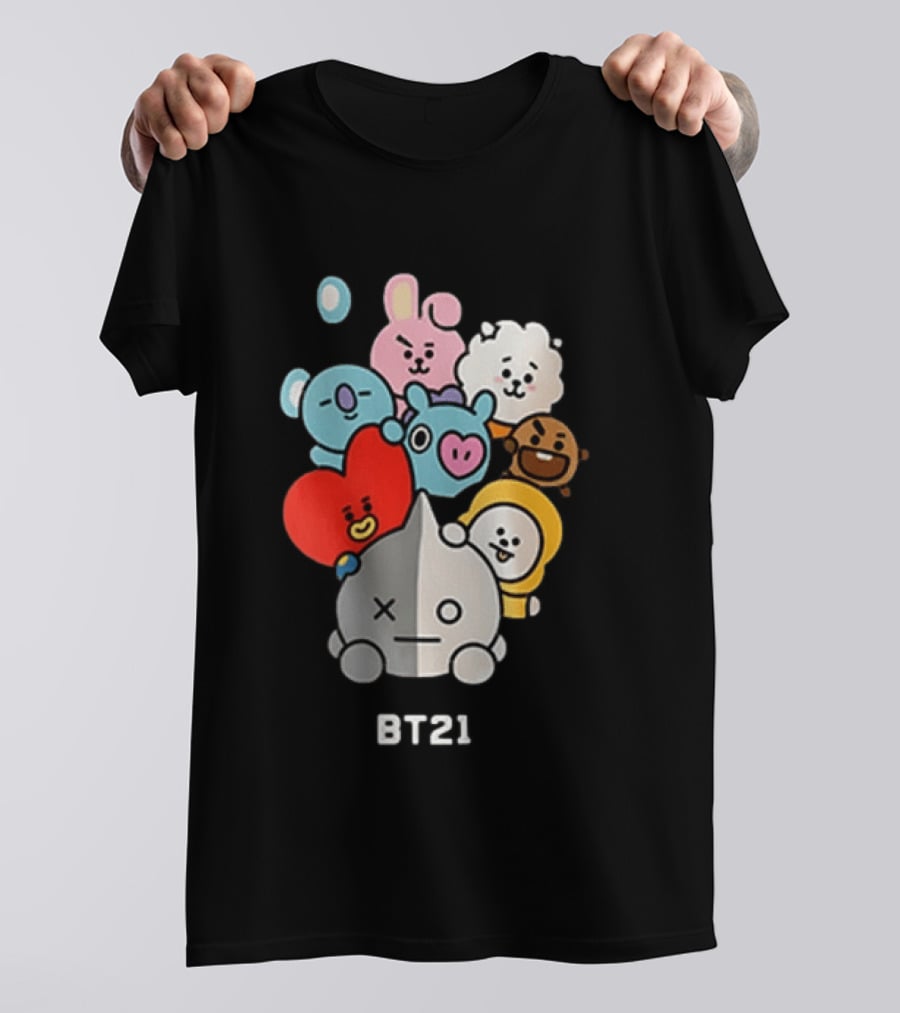 BT21 Characters Koya RJ Shooky Mang Chimmy Tata Cooky Van T-Shirt