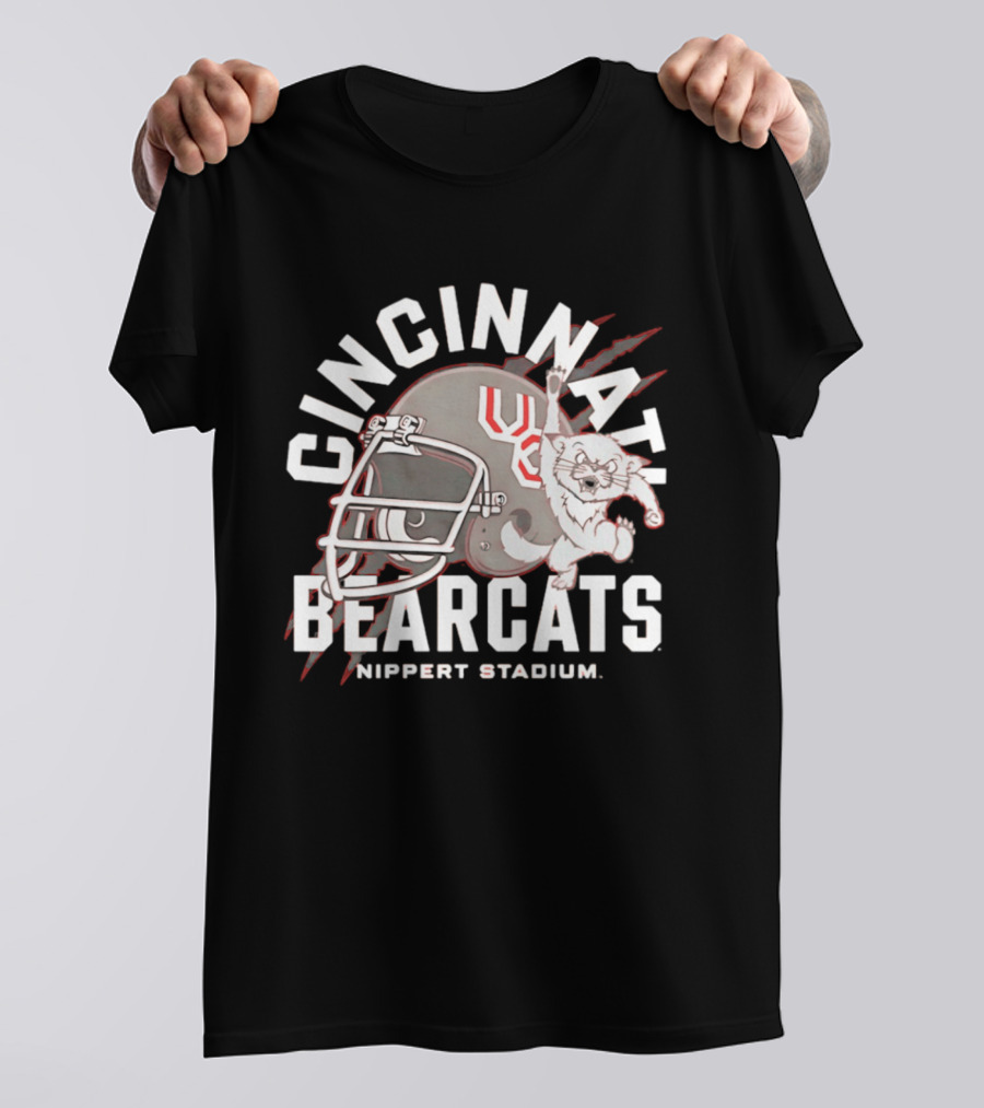 Cincinnati Bearcats Nippert Stadium Football Helmet T-Shirt