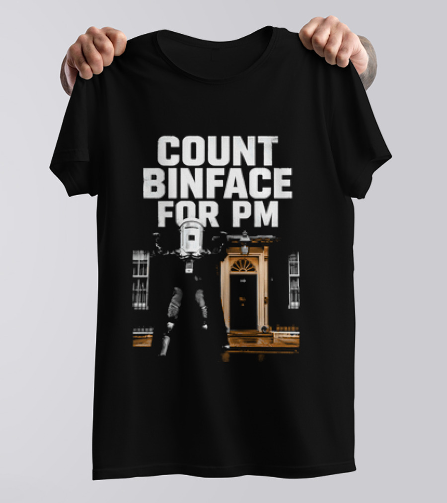 Count Binface For PM With Iconic British Doorway T-Shirt