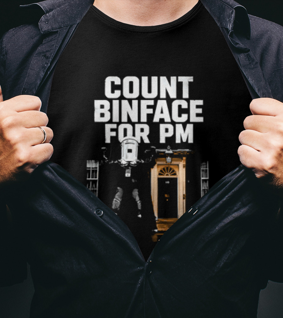 Count Binface For PM With Iconic British Doorway T-Shirt