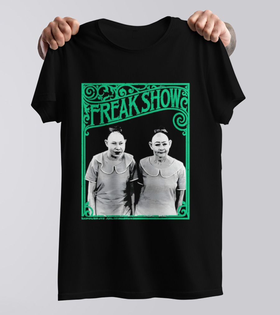 Freak Show Vintage Circus Sideshow Twins T-Shirt