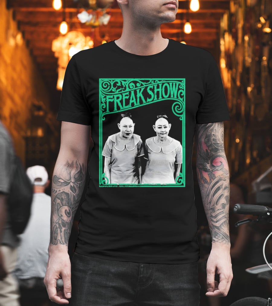 Freak Show Vintage Circus Sideshow Twins T-Shirt