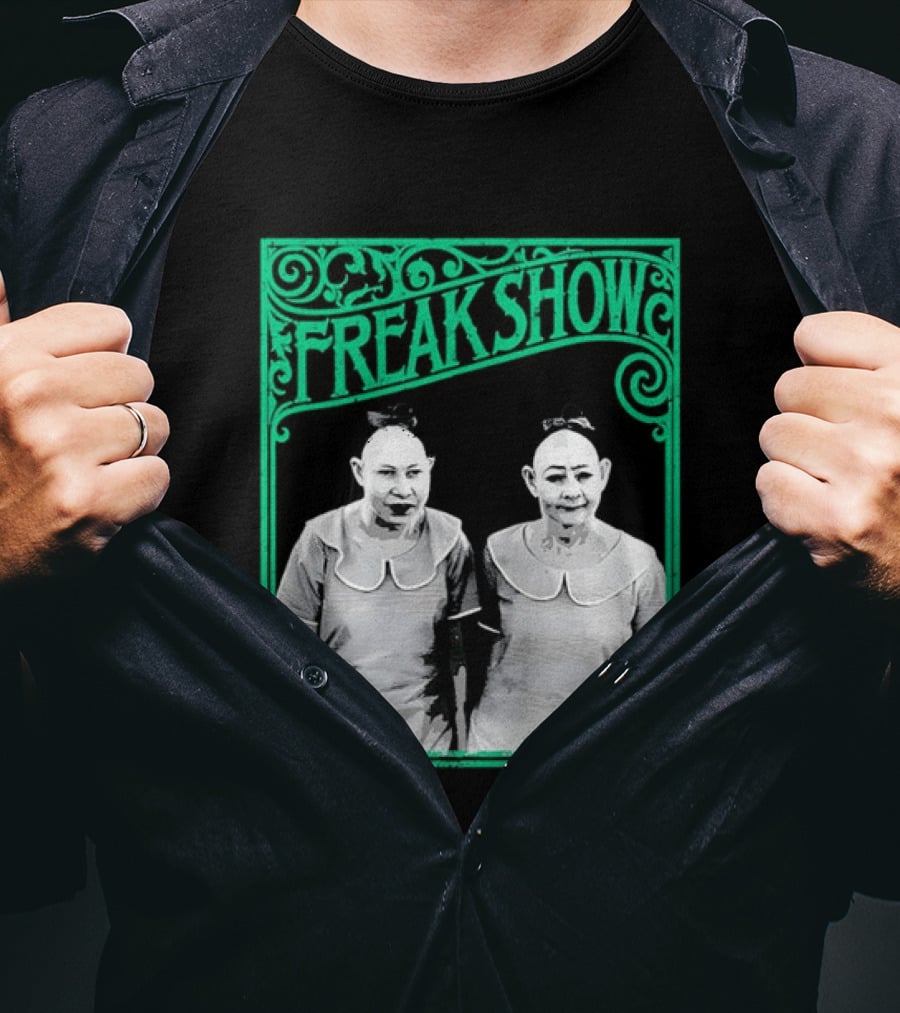 Freak Show Vintage Circus Sideshow Twins T-Shirt