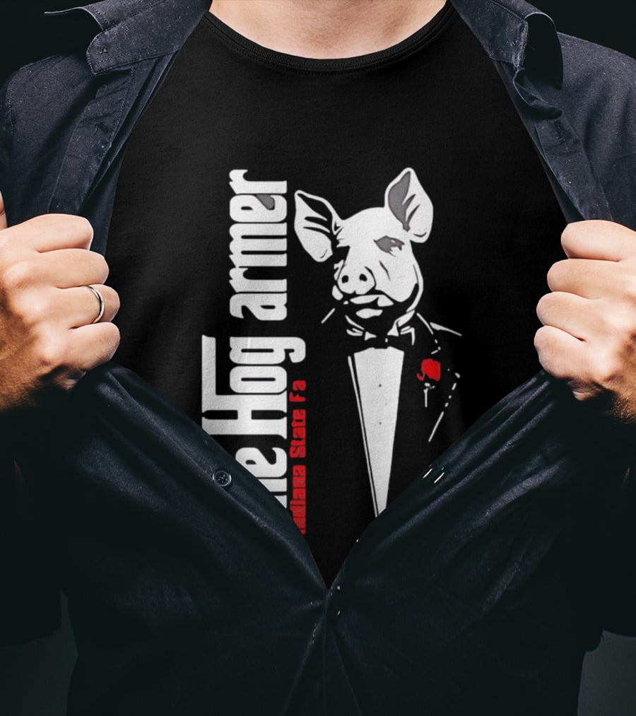 The Hogfarmer Indiana State Fair Pig Tuxedo T-Shirt