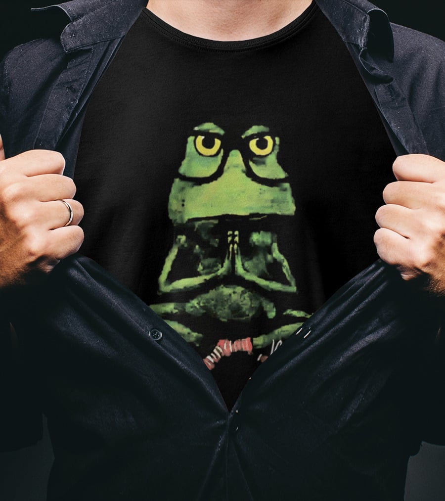 Frog Wearing Glasses Striped Socks Meditating Ms T-Shirt