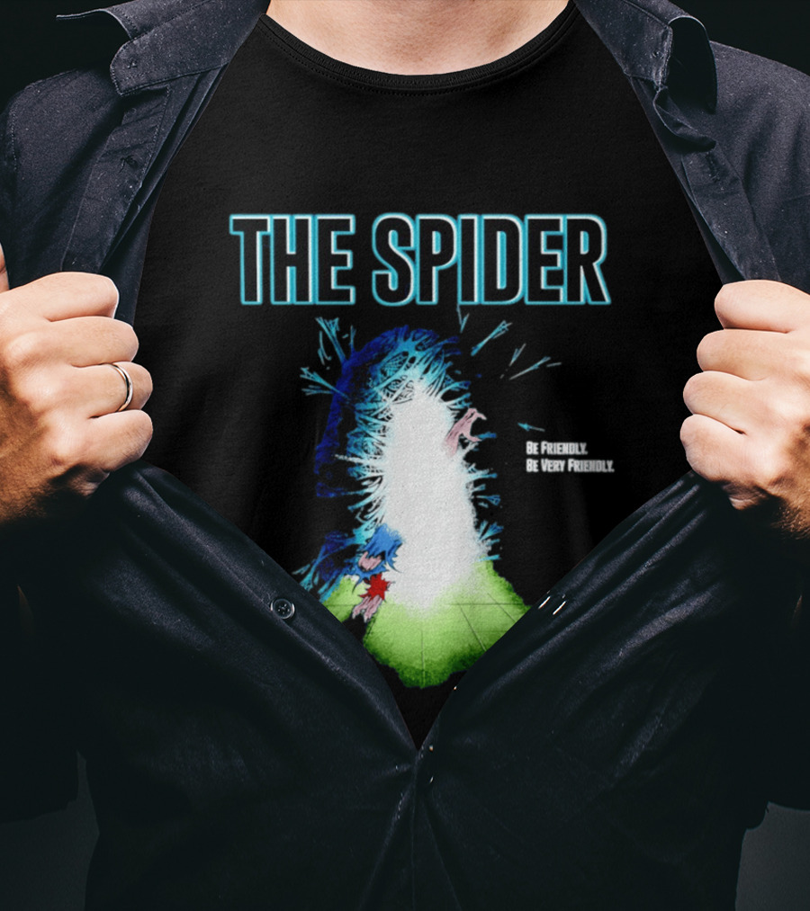 The Spider Be Friendly Be Very Friendly Comic Explosion T-Shirt