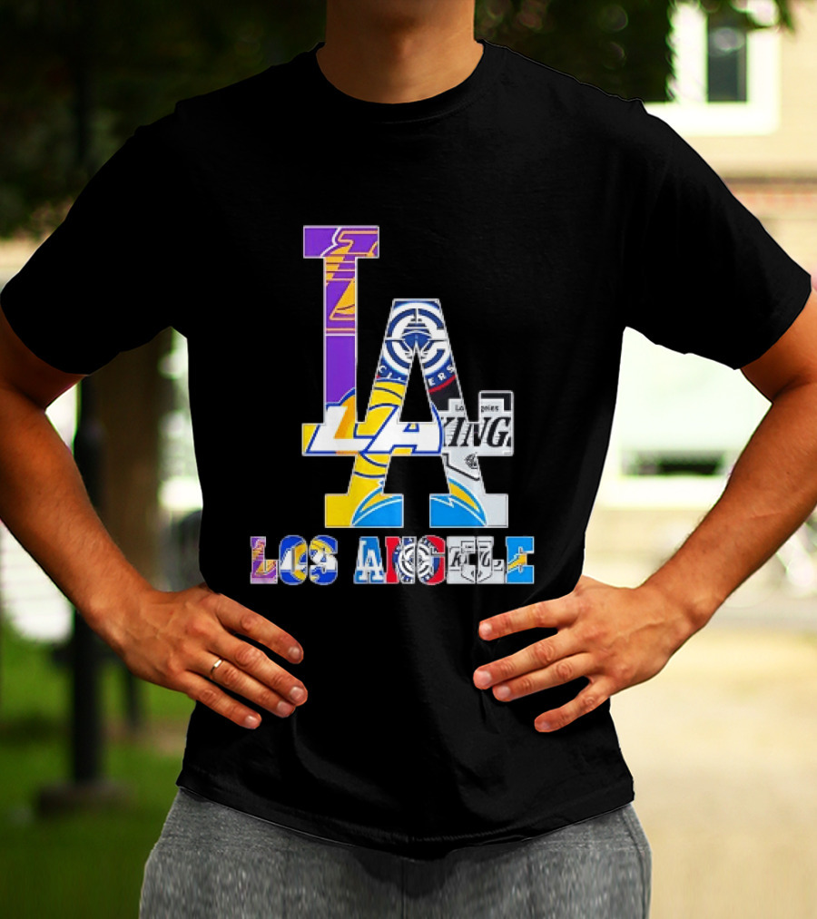Los Angeles Lakers Clippers Kings Rams Chargers Fan Collection T-Shirt