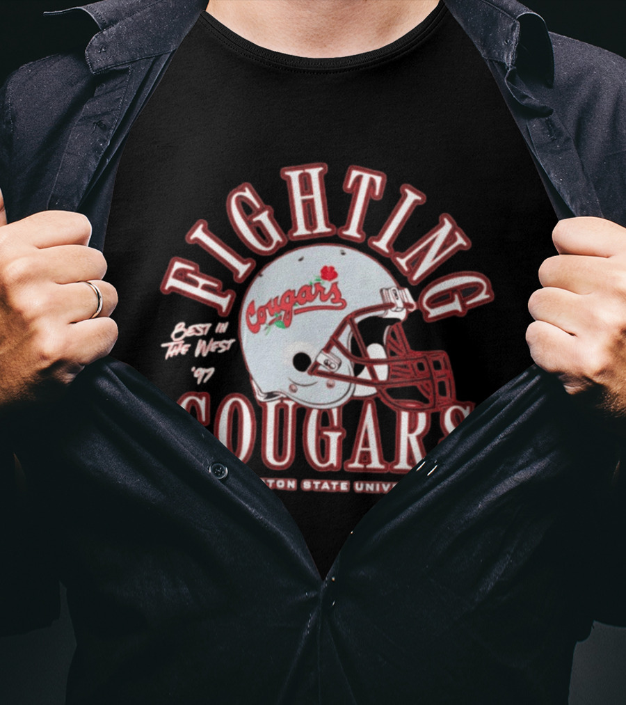 Fighting Cougars Washington State University Best In The West '97 T-Shirt