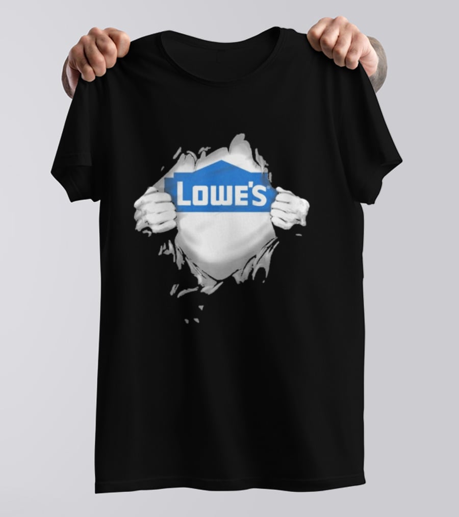 Lowe's Ripped Chest Superhero Style For Home Improvement Workers T-Shirt