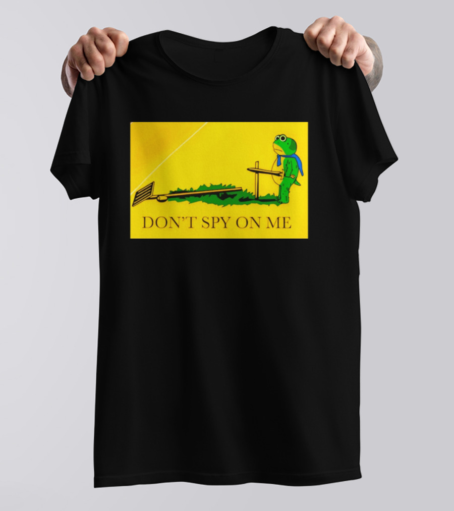 Portland Frog Don't Spy On Me Anti Flock Camera T-Shirt