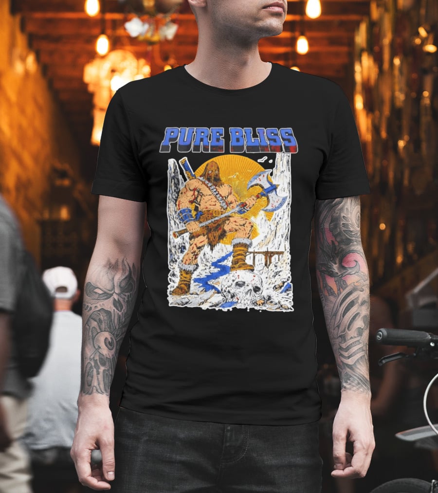 Pure Bliss Barbarian Warrior Axe Skull Fantasy Adventure T-Shirt