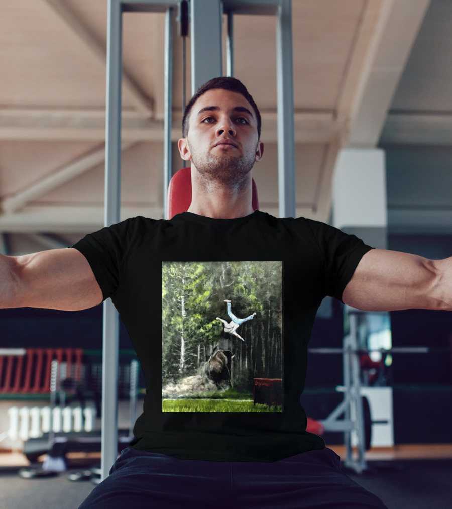 Raccoon Flaming Fart Chaos With Hippo And Unexpected Forest Flip T-Shirt