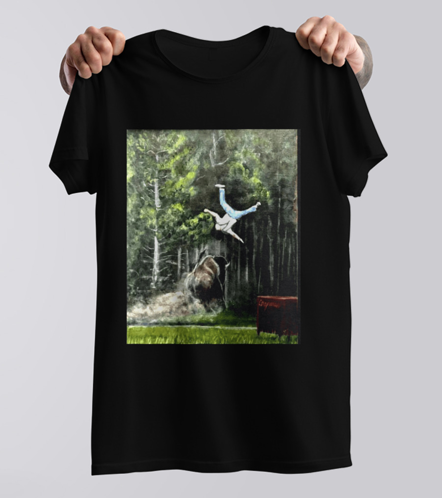 Raccoon Flaming Fart Chaos With Hippo And Unexpected Forest Flip T-Shirt