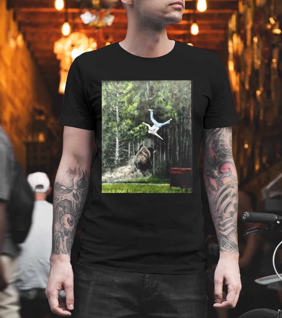 Raccoon Flaming Fart Chaos With Hippo And Unexpected Forest Flip T-Shirt