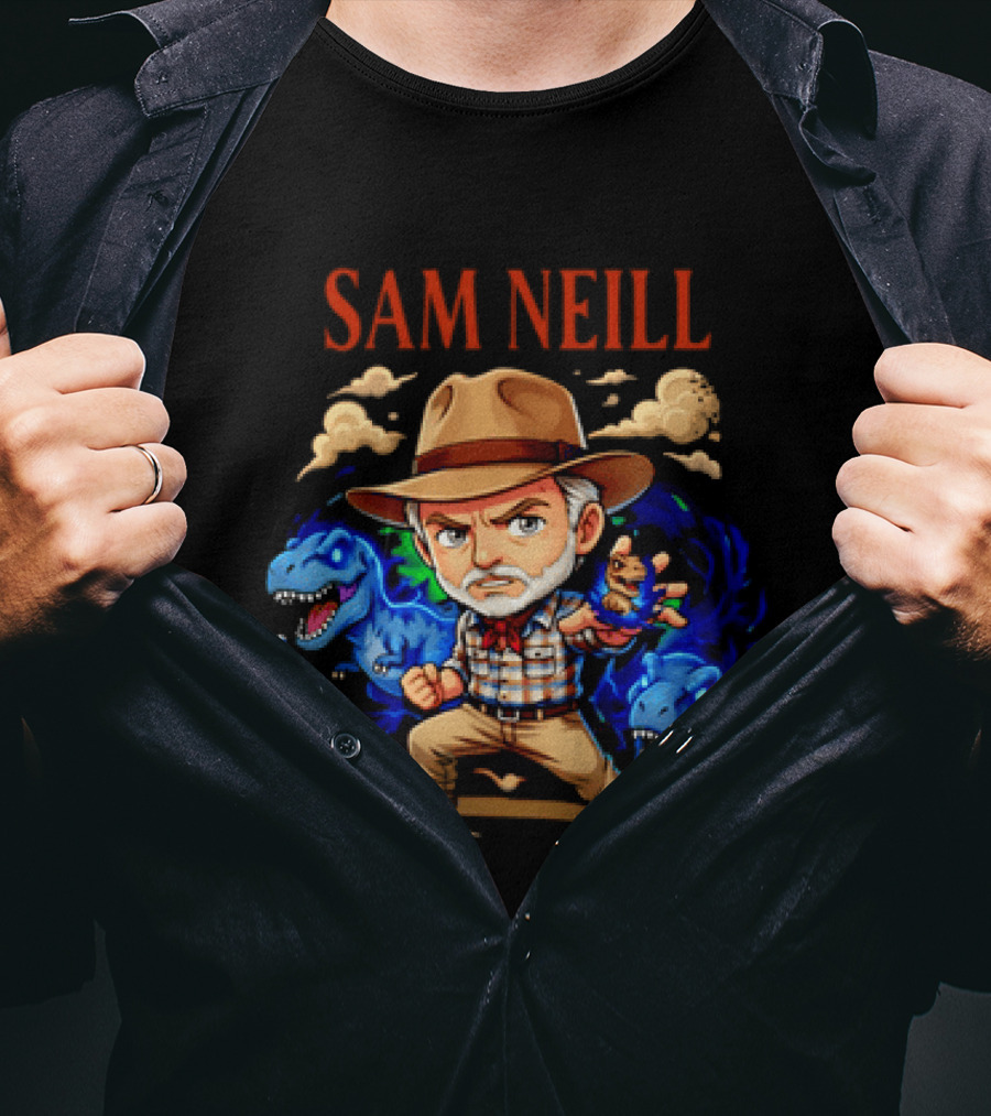 Rest In Peace Sam Neill 1947 2026 Anime Dinosaur Paleontologist Adventure T-Shirt