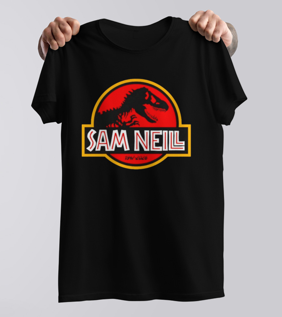 Sam Neill 1947 2026 Jurassic Park Rex T-Shirt