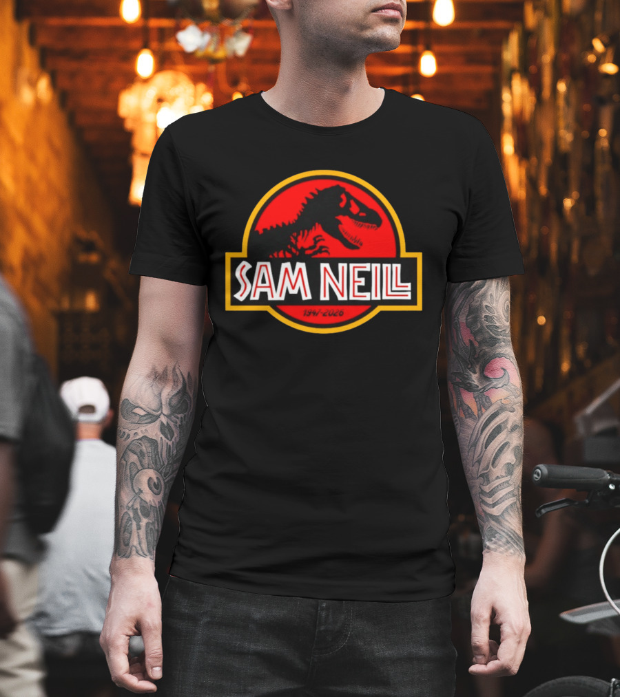 Sam Neill 1947 2026 Jurassic Park Rex T-Shirt