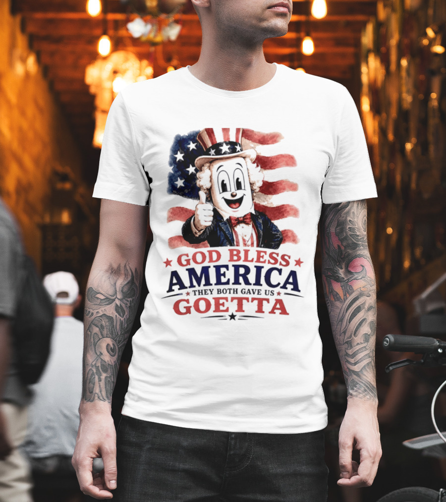 God Bless America They Both Gave Us Goetta USA Flag T-Shirt