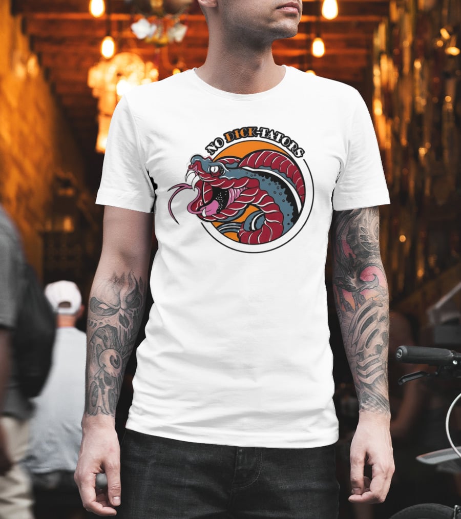 No Dictators Political Satire Snake T-Shirt