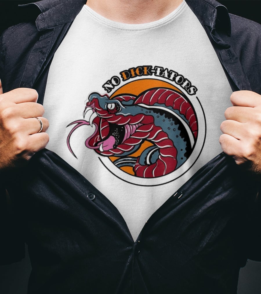 No Dictators Political Satire Snake T-Shirt