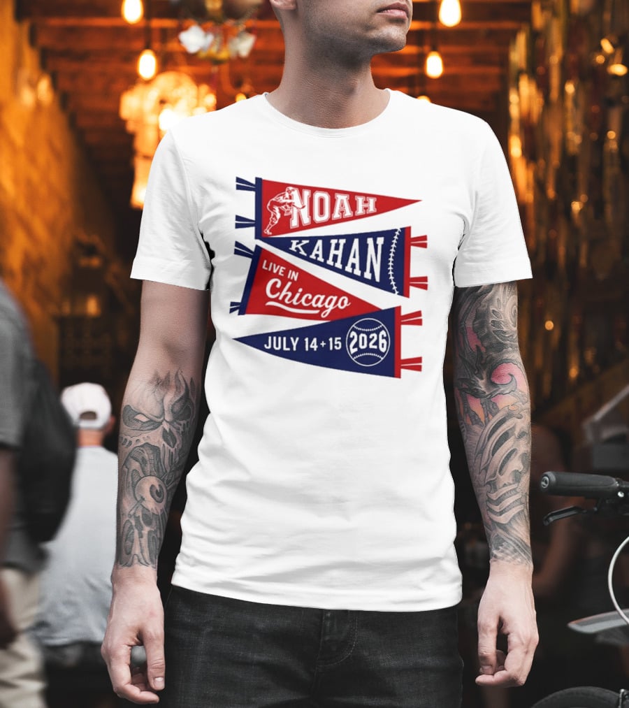 Noah Kahan Wrigley Field Chicago July 14 15 2026 Event Pennant T-Shirt