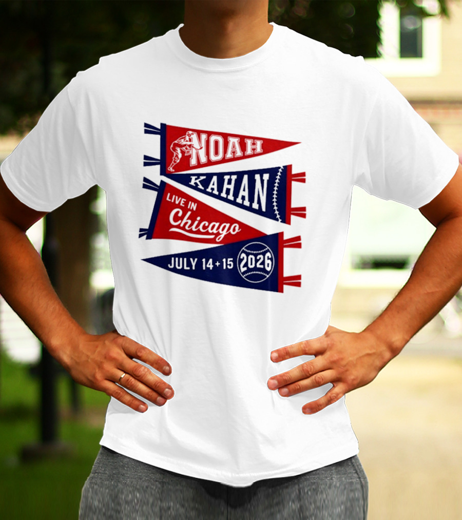 Noah Kahan Wrigley Field Chicago July 14 15 2026 Event Pennant T-Shirt
