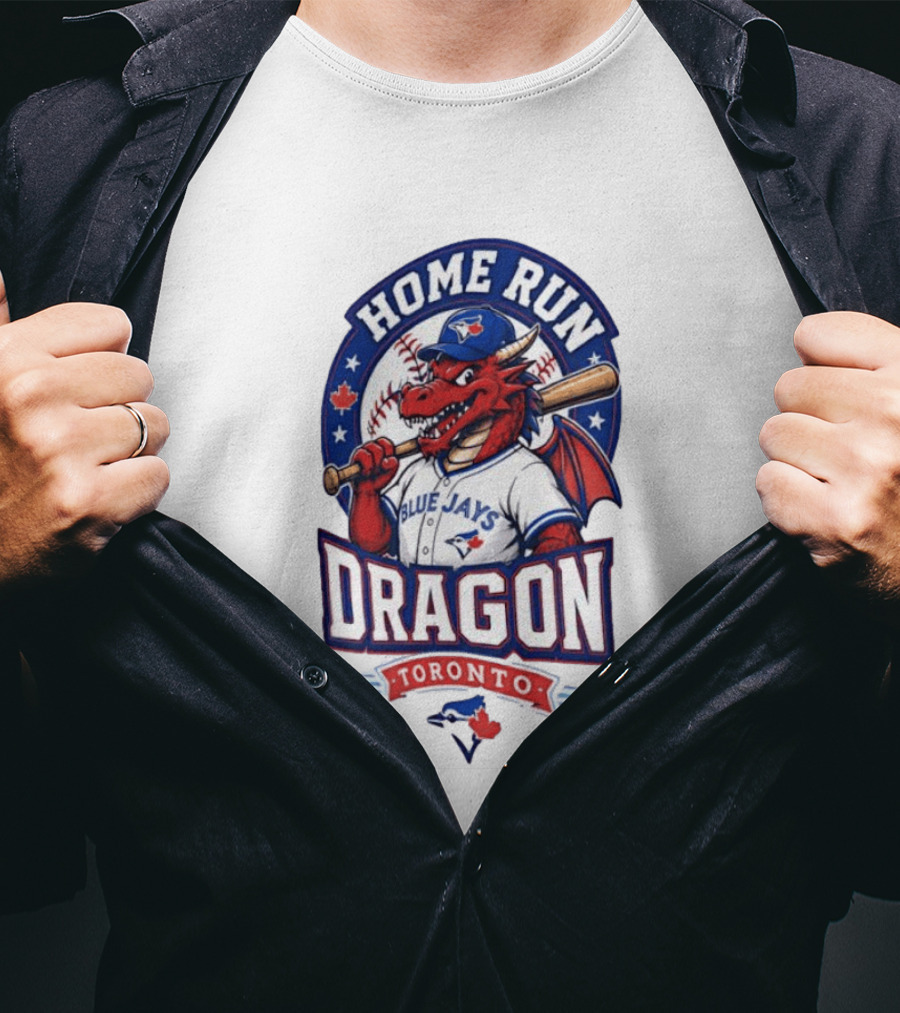 Toronto Blue Jays Home Run Dragon Baseball Toronto T-Shirt